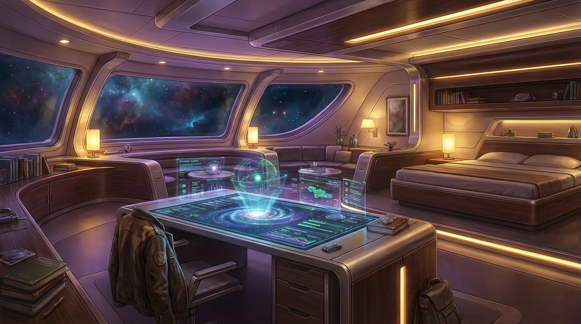 舰长日志 - 星舰指挥室全息桌面